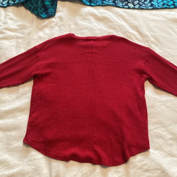 PST Los Angeles by Project Social J Waffle Knit Cropped Sweater - Picture 4 of 5